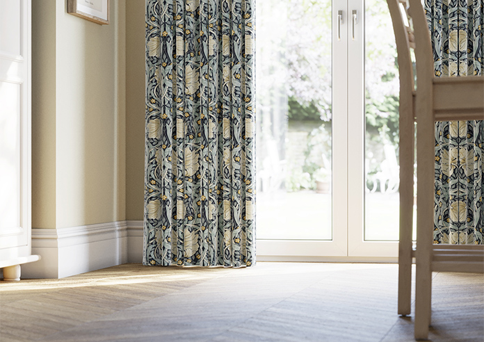 William Morris At Home Pimpernel Velvet, Indigo - Made to Measure Curtains - Image 5